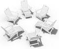 Ciokea Folding Adirondack Chair Set of 6 by CIOKEA