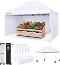 CROWN SHADES 10x15 Pop Up Canopy Tent, Thicken Frame Commercial Heavy Duty Tent by CrownShades