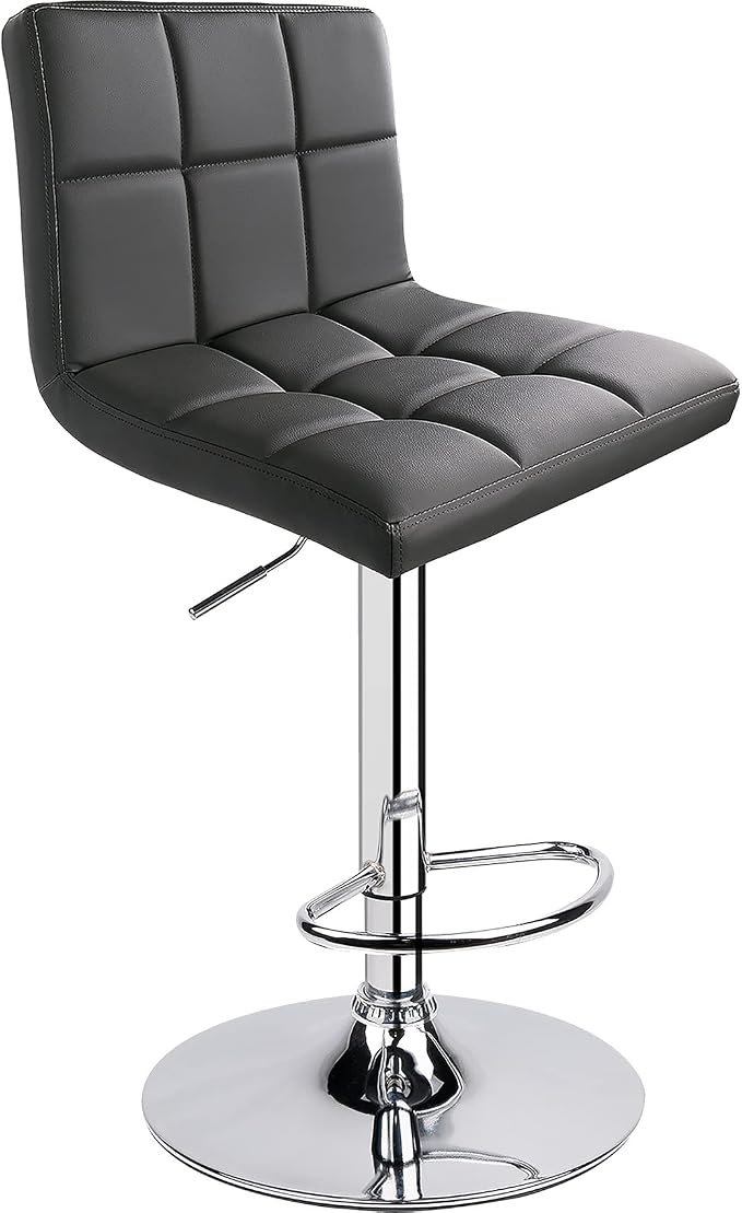Leopard Bar Stools, Modern PU Leather Adjustable Swivel Bar Stool by LEOPARDPRODUCTS