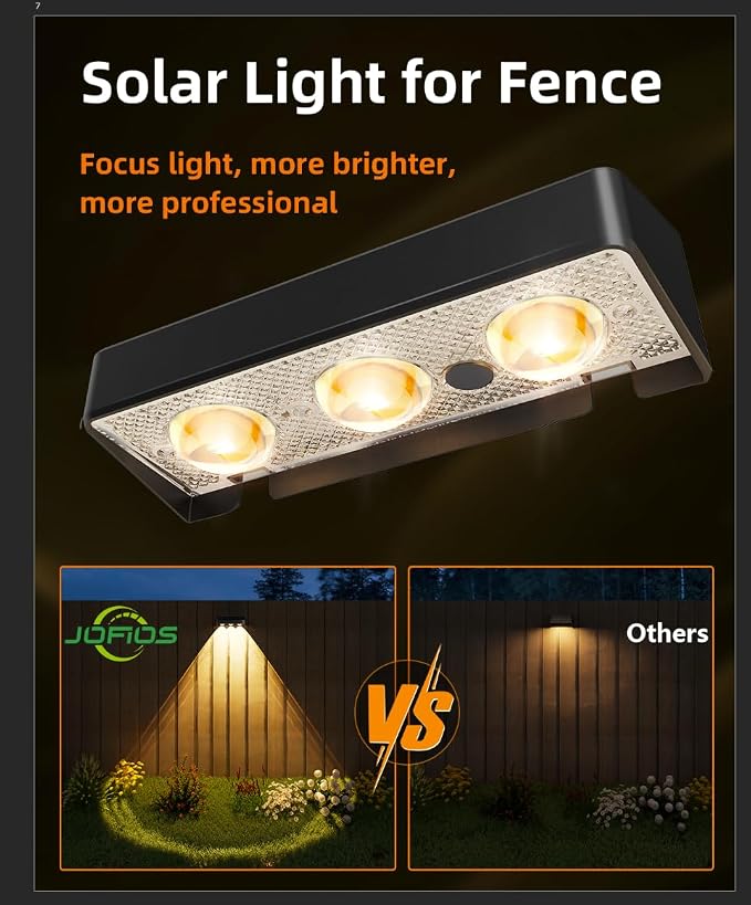Solar Fence Lights Outdoor, 8 Pack, 9 Fixed Colors ＆ Color Changing Fence - Image 6