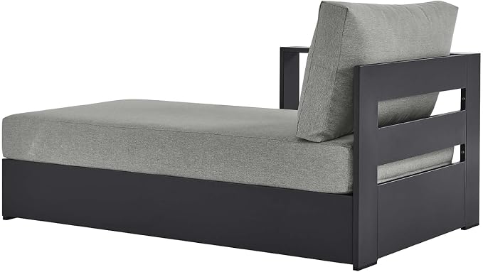Modway Tahoe Aluminum Outdoor Chaise Lounge Gray - Image 5