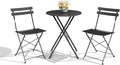 GarveeLife 3-Piece Folding Bistro Set, Foldable Patio Furniture Set by GarveeLife