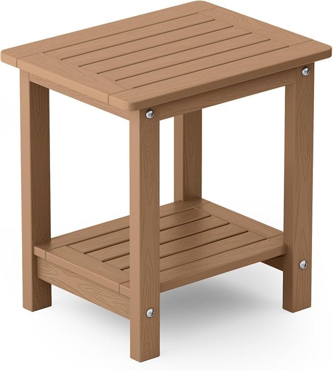 YEFU Outdoor Side Table for Patio: 16" HIPS Weather by YEFU