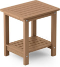 YEFU Outdoor Side Table for Patio: 16" HIPS Weather by YEFU