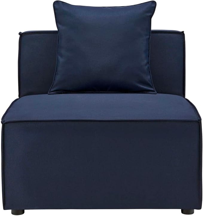 Modway EEI-4209-NAV Saybrook Patio Armless Chair in Navy Blue - Image 6