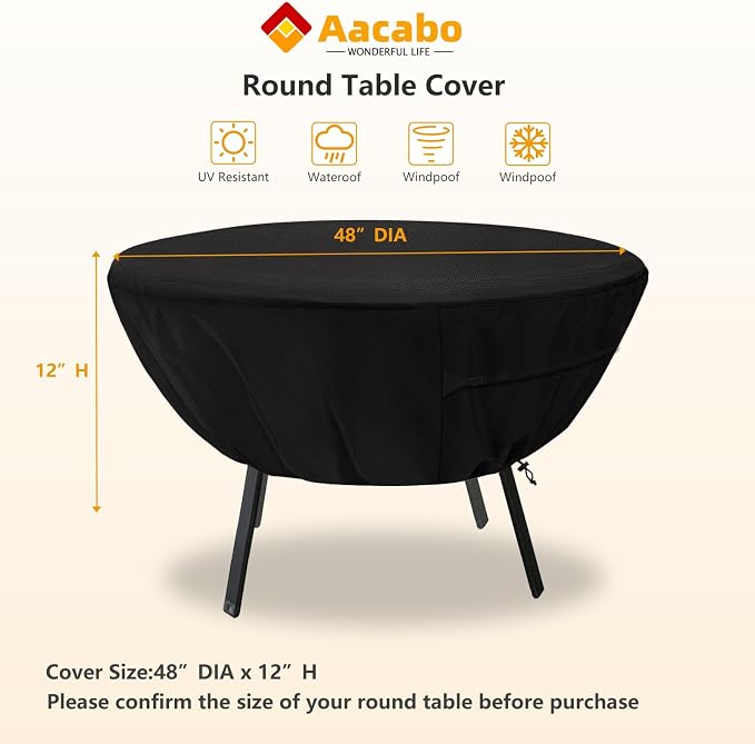Round Patio Table Cover, Suitable - Image 2
