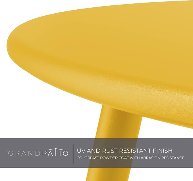 Grand patio Small Round Side Table, 18-inch Outdoor Side Table - Image 4