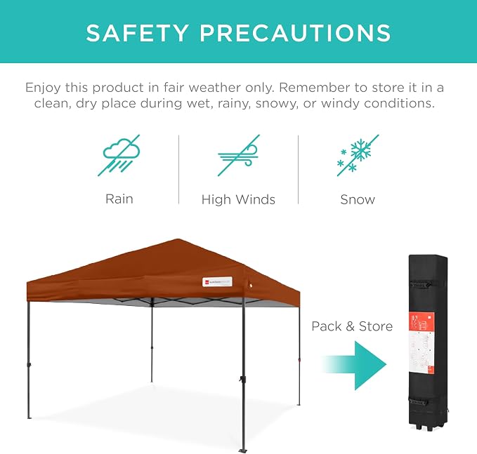 Best Choice Products 10x10ft Pop Up Canopy Tent, Outdoor Shade, 1 Person 1 - Image 5