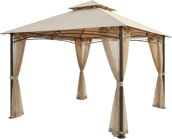 Garden Winds Reinforced RipLock 350 Replacement Canopy Top and Netting Set by GardenWinds