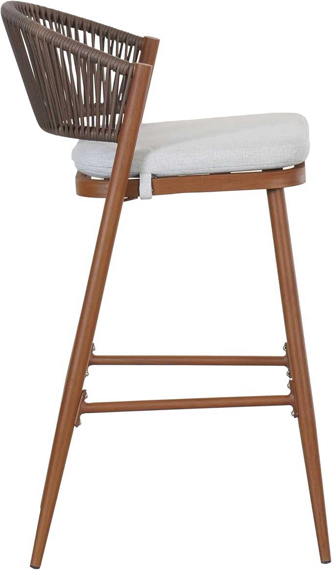 Christopher Knight Home Hearth 30.25" Patio Barstools Set of 2, Woven Wicker - Image 8