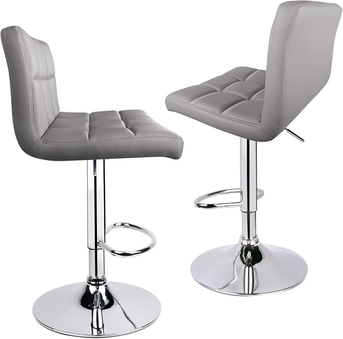Leopard Bar Stools, Modern PU Leather Adjustable Swivel Bar Stool - Image 5