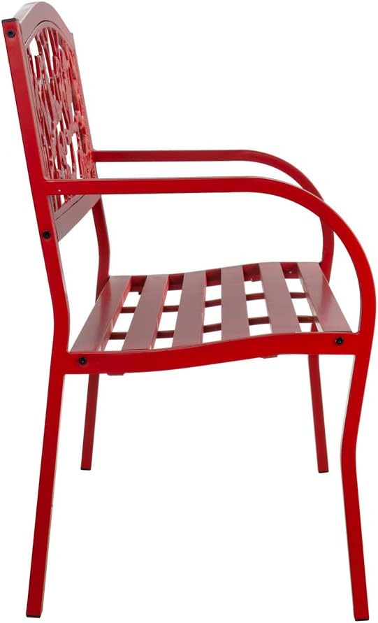 Evergreen Weatherproof Cardinal Outdoor Bench | Holds Up to 300 lbs | Furniture - Image 4