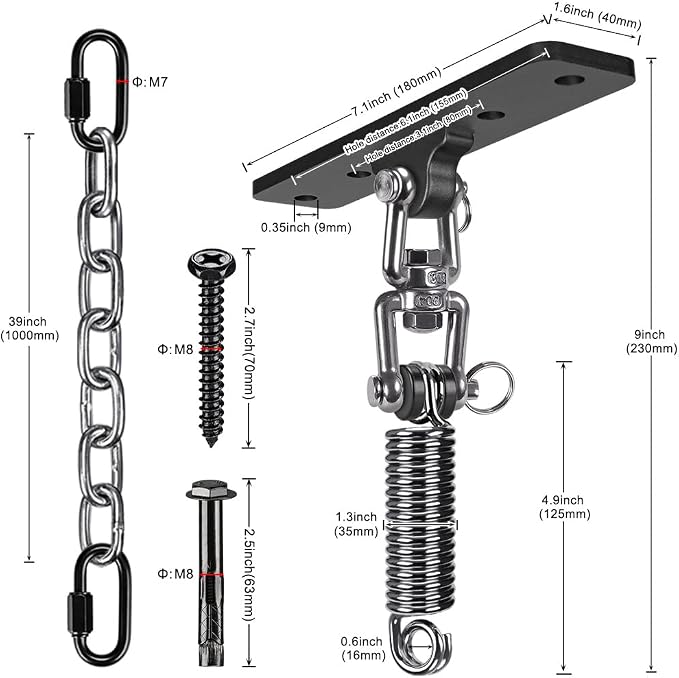 Dolibest Hammock Chair Hanging Kit, Heavy Duty Swing Hanger - Image 6
