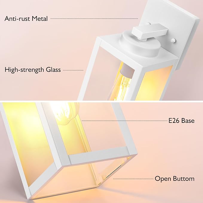 BesLowe Outdoor Wall Light Fixtures, Exterior Waterproof Wall Lanterns - Image 4