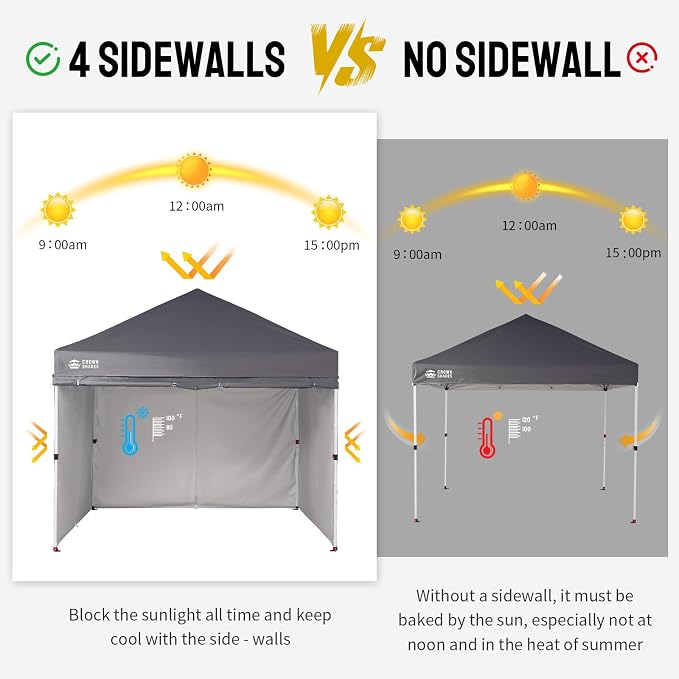 CROWN SHADES 10X10 Comercial Instant Canopy Pop Up Tent - Image 7
