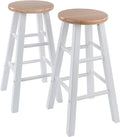 Winsome Element Counter Stools, Natural & White, 2 Piece Set by Winsome