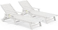 SERWALL Patio Chaise Lounge Chair Set of 2, Poly Lounge Chair by SERWALL