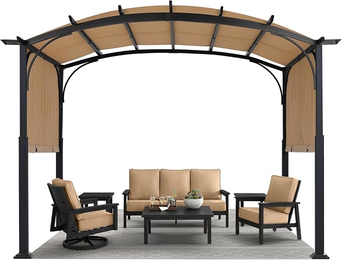 MASTERCANOPY 10x10ft Outdoor Retractable Pergola by MASTERCANOPY