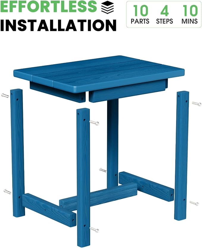 Outdoor Side Table, HDPE Small Outdoor Table, Adirondack Side Tables, Outside - Image 6
