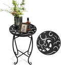 2 Pack 15 Inch Tall Plant Stands Outdoor Indoor, Metal Side Tables by Unknown