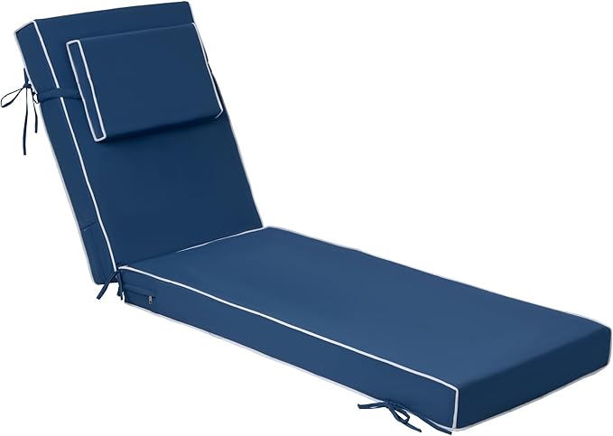 Chaise Lounge Cushions Outdoor 72x21x4 Inch, Patio Lounger Chair Cushion by Unknown
