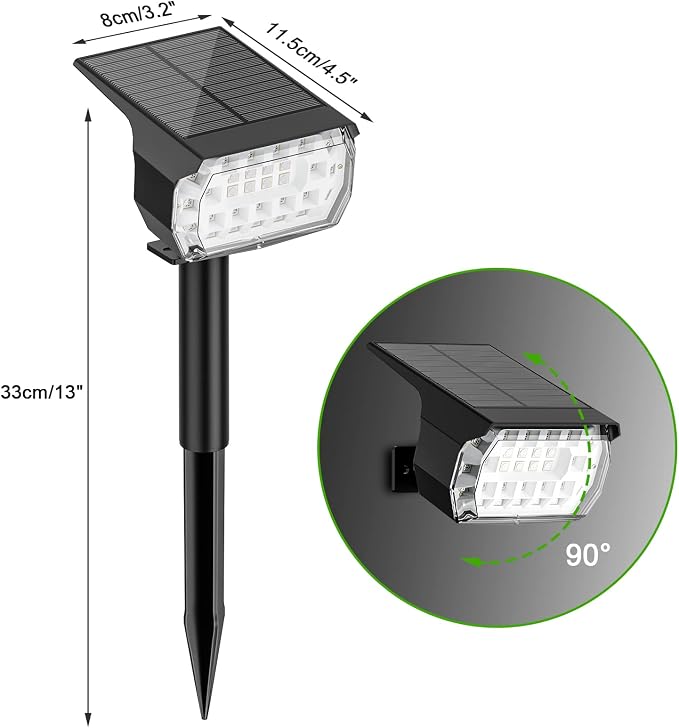 LANSOW Solar Spot Lights Outdoor Color Changing, Christmas Landscape Spotlights - Image 7