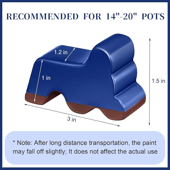 Kigeli 12 Pcs Resin Pot Feet for Outdoor Planters 3 Inch Long 1.5 Inch Tall - Image 2