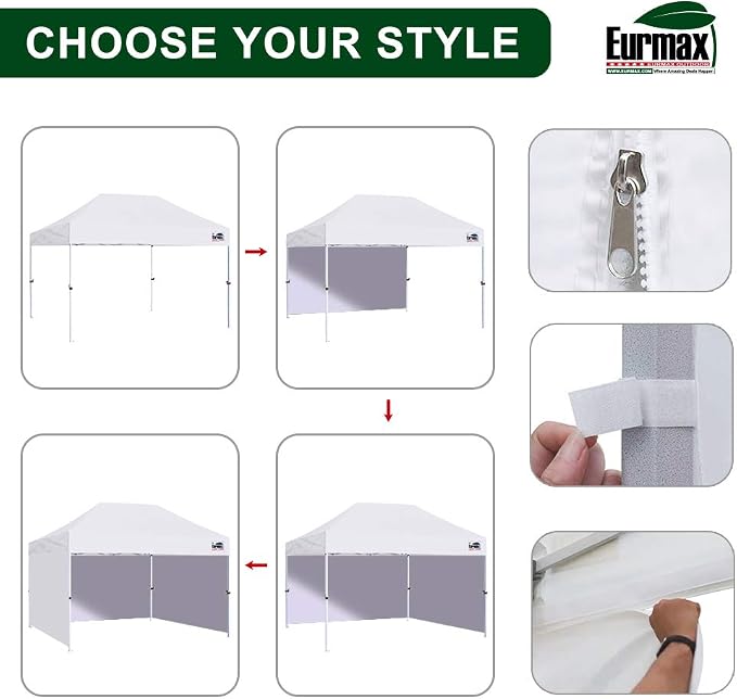 Eurmax USA Standard 10'x15' Patio Pop Up Canopy Tent Commercial Instant Canopies - Image 7