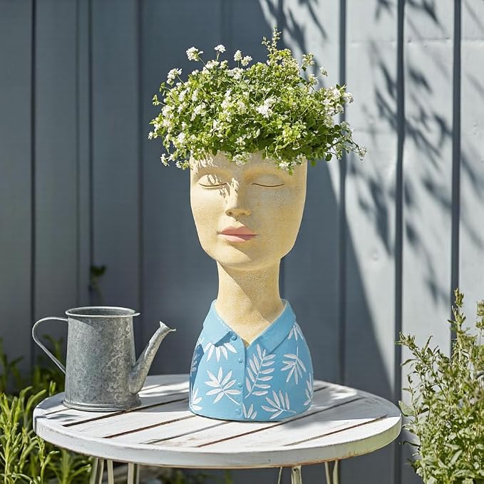 DiliComing Face Planter Pot Head Planter - Image 5