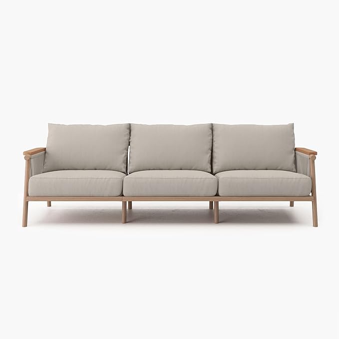 Acanva Modern All-Weather Aluminum Outdoor Patio Sofa - Image 9