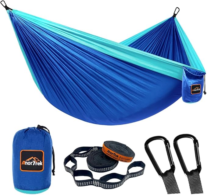 Camping Hammock, Super Lightweight Portable Parachute Hammock by AnorTrek