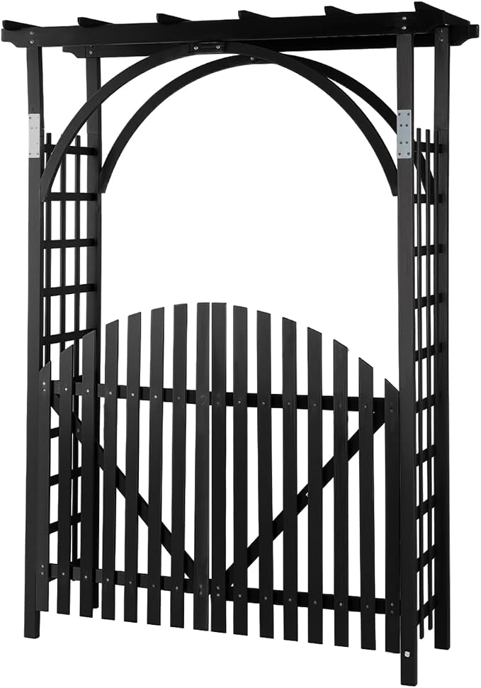 VINGLI 85in Wooden Arbor, Garden Arbor Wedding Arch by VINGLI