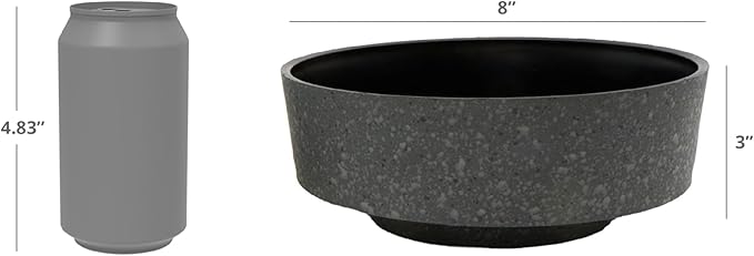 The HC Companies 8 Inch Round Plastic Succulent Capri Bowl 8"x8"x3" in Artisan - Image 4