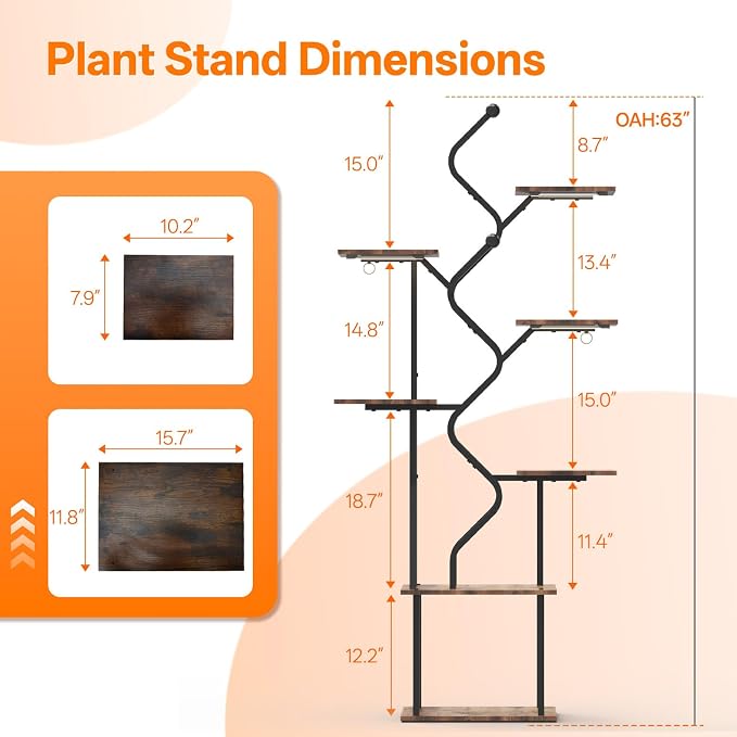 Bstrip 63 Inch Plant Stand - Image 9