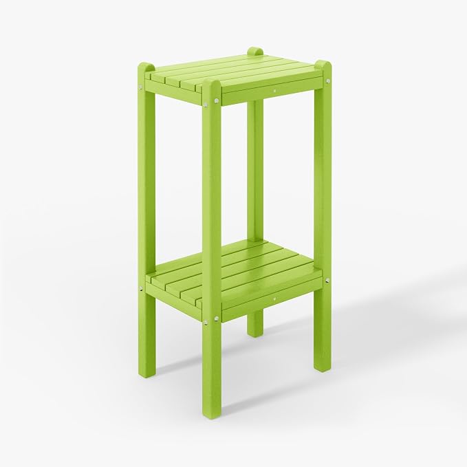 WestinTrends Malibu 36" Outdoor Adirondack HDPE 2-Tier Patio Side Table - Image 10