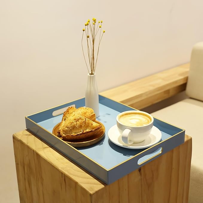 Spsyrine Blue Plastic Serving Tray - Image 2