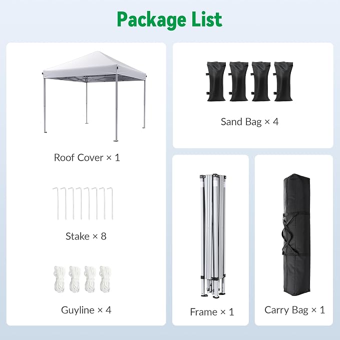 10x10 Pop Up Canopy Tent, Instant Setup Portable Canopy - Image 3
