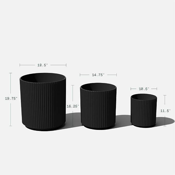 Veradek Demi Series Set of 3 Round Planters - Image 2