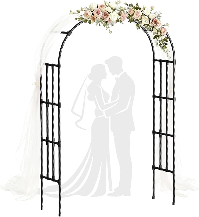5.9x8.5FT Garden Arbor Trellis, Metal Archway by PlusYard