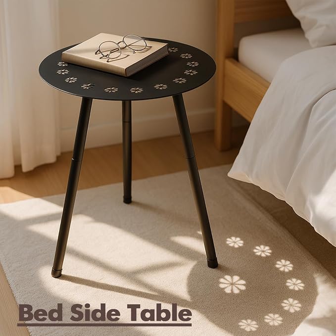 18 Inch Outdoor Side Table Patio Round Tables - Image 9