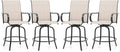 Giantex Set of 4 Swivel Outdoor Bar Stools, All-Weather Bar Height Patio Chairs by Giantex