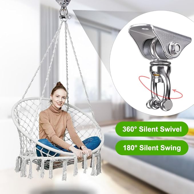 SELEWARE Silent Swing Hanger Heavy Duty Swing Hook Swivel Bearing Swing Mount - Image 4