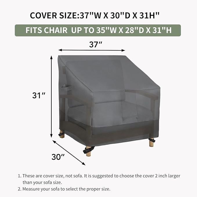 Easy-Going Outdoor Chair Cover Waterproof, Heavy Duty Patio Chair Cover - Image 2