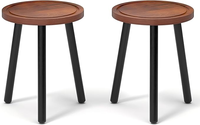 2-Pack Wood Plant Stands Indoor, 16.7" Tall Plant Stand Outdoor Mid-Century - Image 8