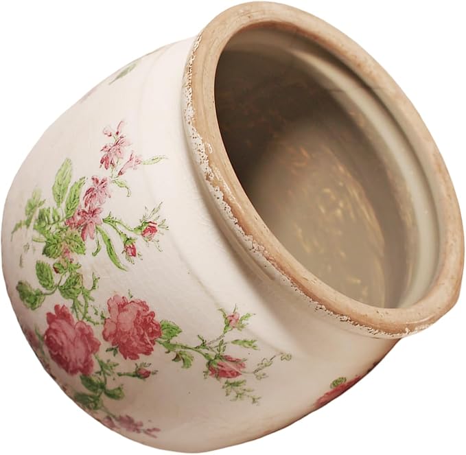 Decorative Pots Spring Decor, Pastel Floral Ceramic Garden Pots - Image 6