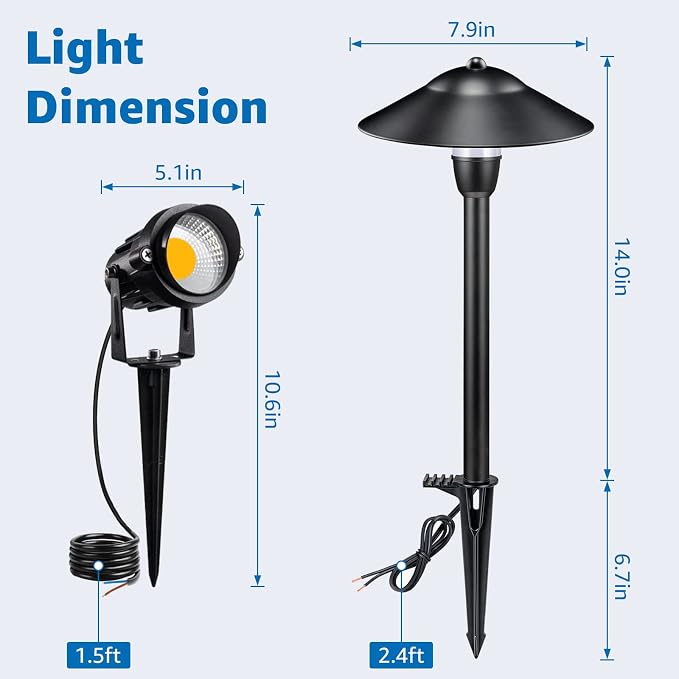SUNVIE LED Landscape Lighting Kit Low Voltage Landscape Lights - Image 7
