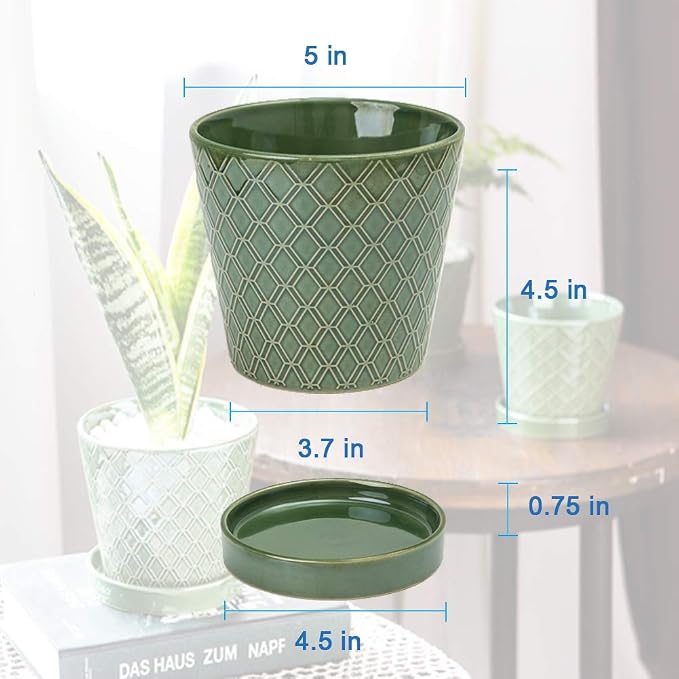 BUYMAX Plant Pots Indoor –5 inch Ceramic Flower Pot - Image 6