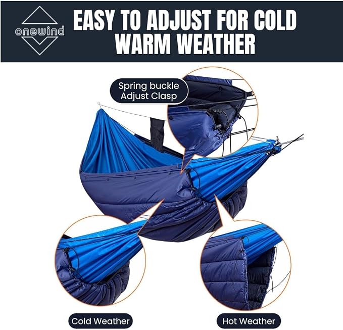 onewind Double Hammock Underquilt Warm Insulation Ultralight 3-4 Season Camping - Image 5