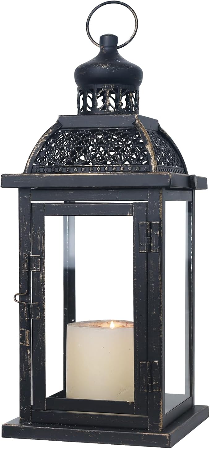 NEEDOMO Large Candle Lanterns Decorative Indoor, 14.4" Outdoor Lantern by NEEDOMO-LightUpYourSpace