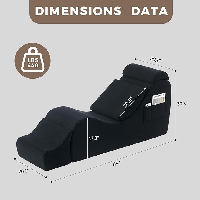 Yoga Chair Lounge for Adult, Ergonomic Chaise Lounge Chair - Image 2